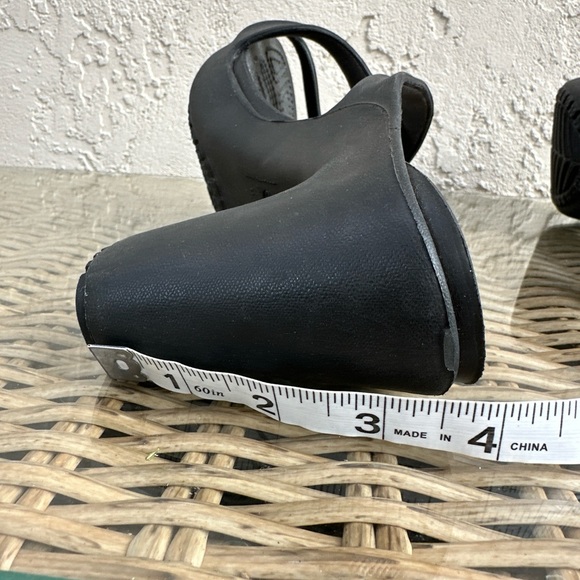 Crocs Sandals Heels Womens 8 Cyprus IV Black Chunky Slide Slip-On Shoes Comfort - Picture 8 of 8